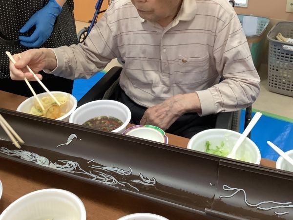 納涼🎐流しそうめん