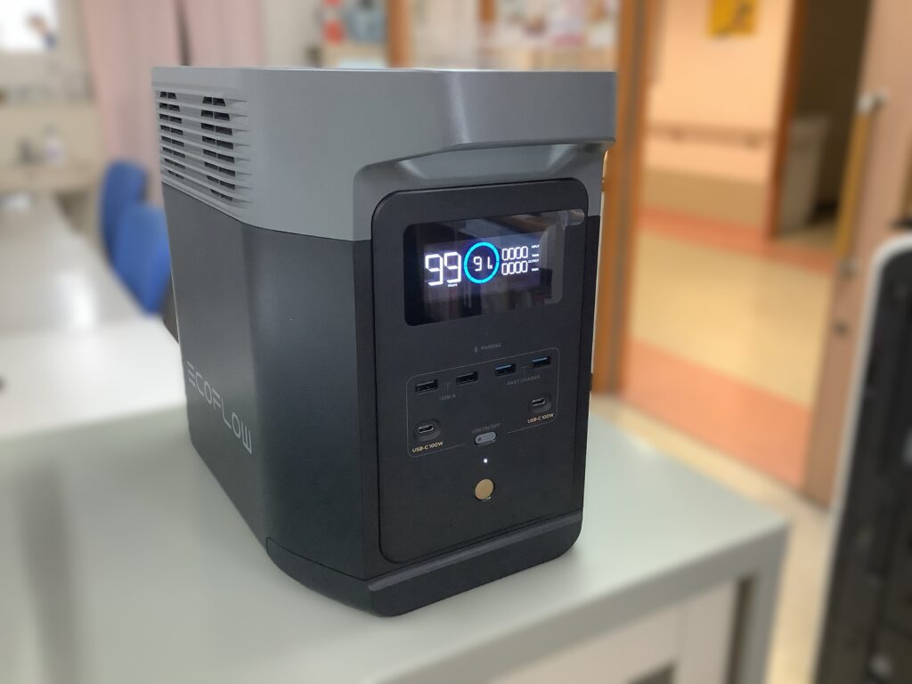 【BCP対策】施設に「大容量ポータブル電源」を導入しました